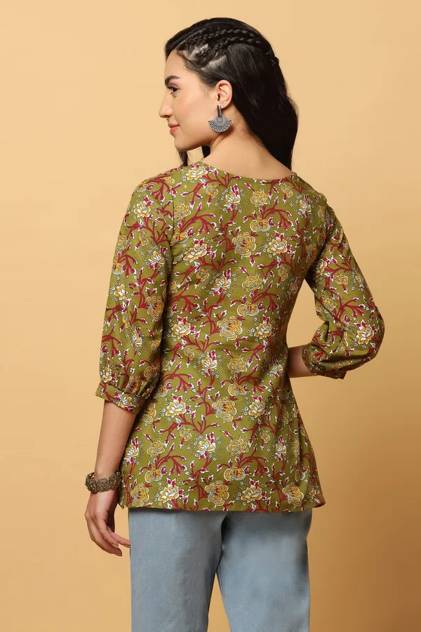 Olive_Cotton_Printed_Tunic_Top_For_Women