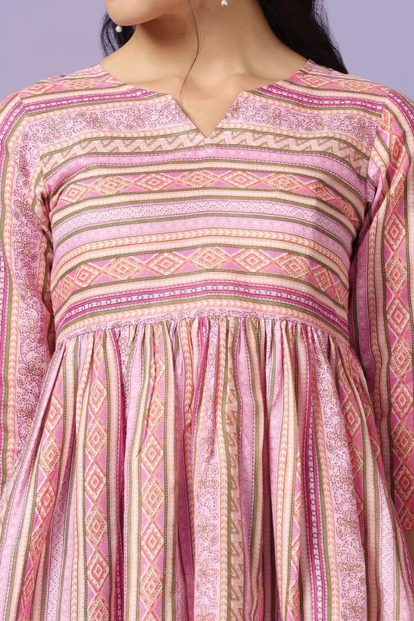Pink_Cotton_Printed_Tunic_Top_For_Women