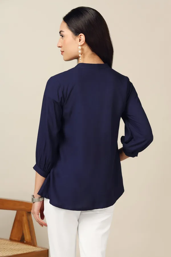 Navy_Blue_Rayon_Embroidered_A-Line_Tunic_Top_For_Women