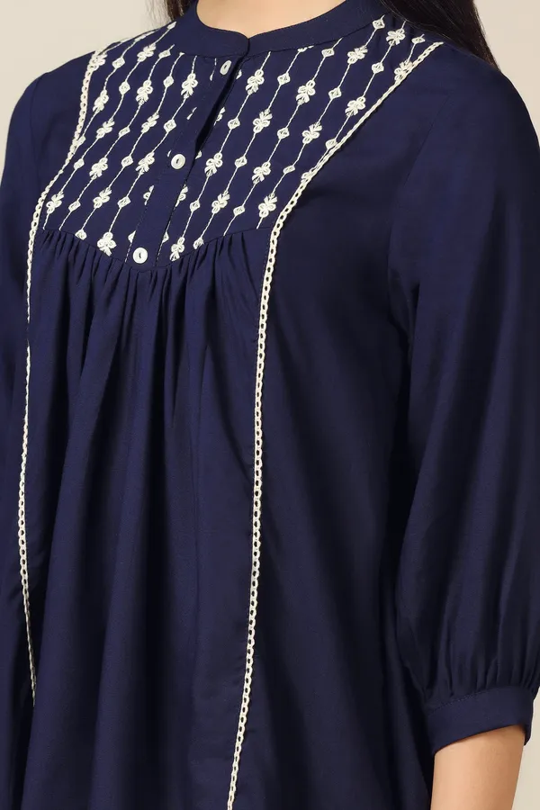 Navy_Blue_Rayon_Embroidered_A-Line_Tunic_Top_For_Women