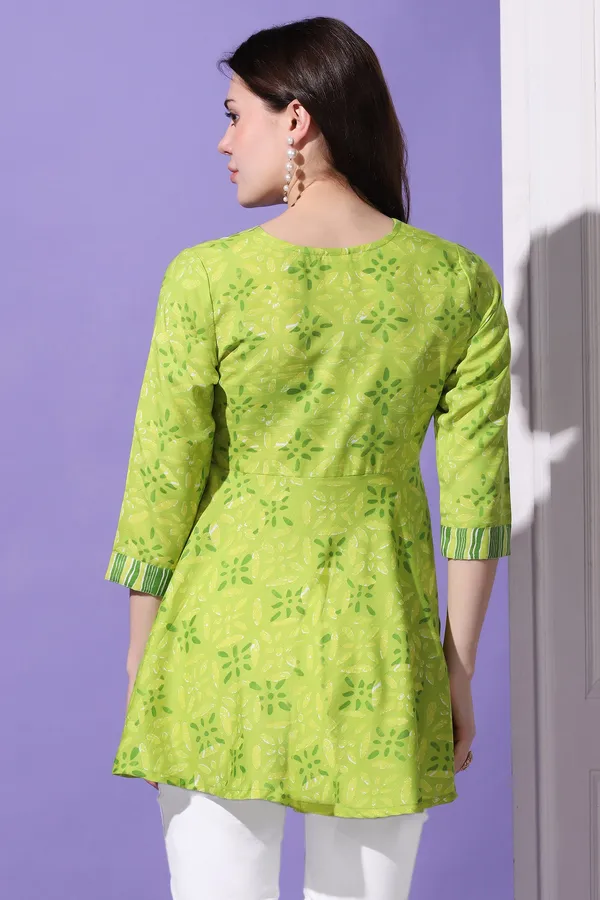 Parrot_Cotton_Slub_Batic_Printed_Tunic_Top_For_Women