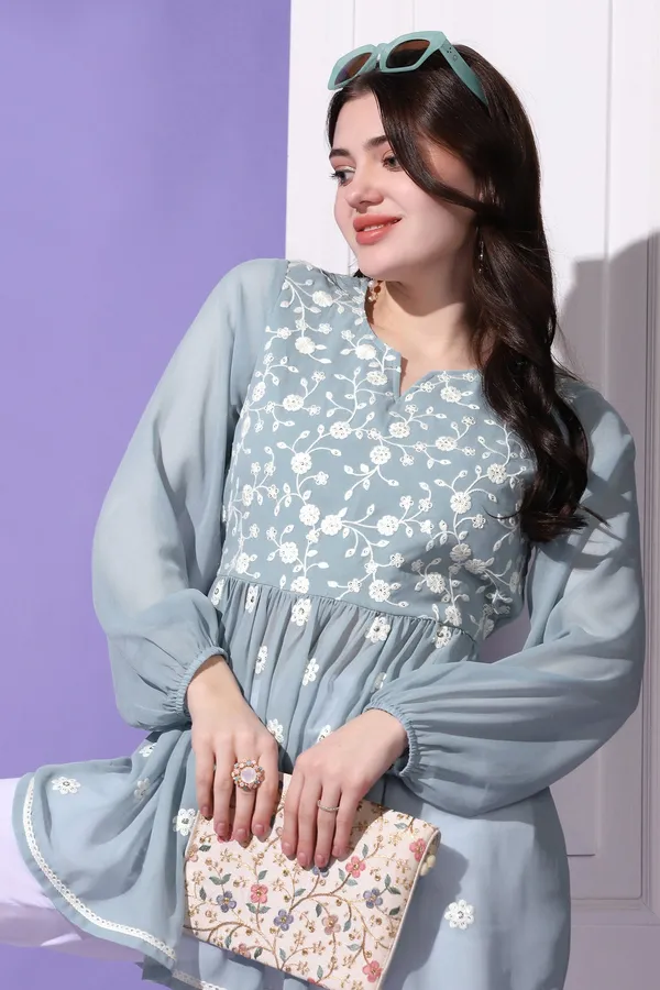 Grey_Embroidered_Georgette_Casual_Tunic_Top_For_Women