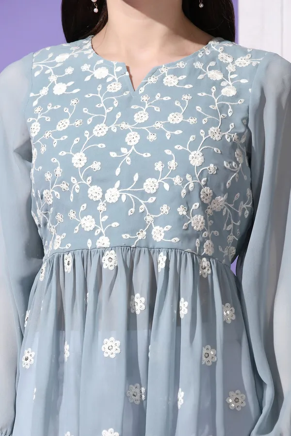 Grey_Embroidered_Georgette_Casual_Tunic_Top_For_Women
