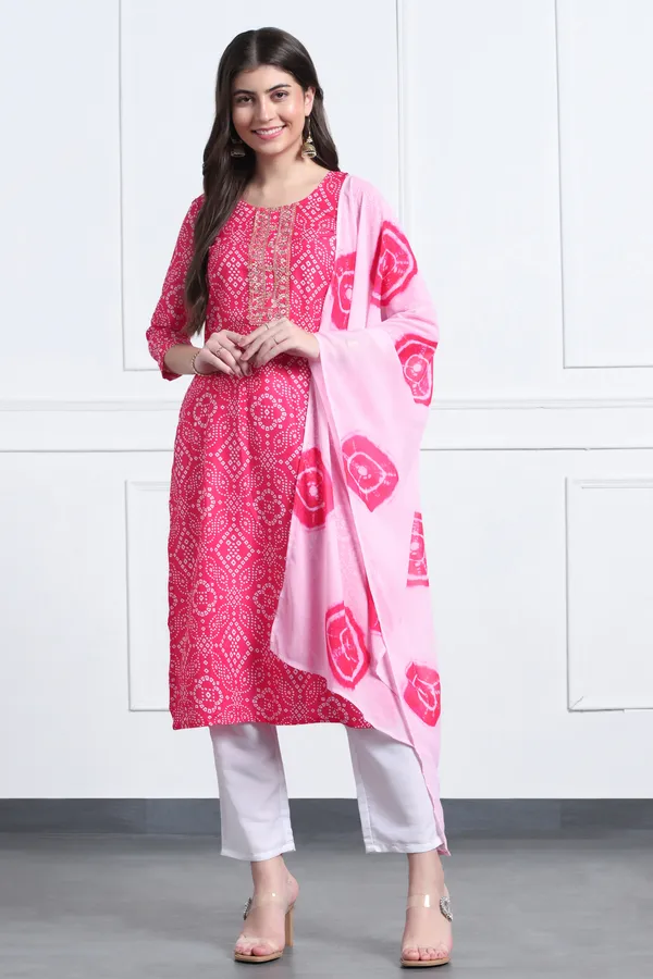 Pink_Muslin_Ankle_Length_Kurta_Pant_Suit_Set