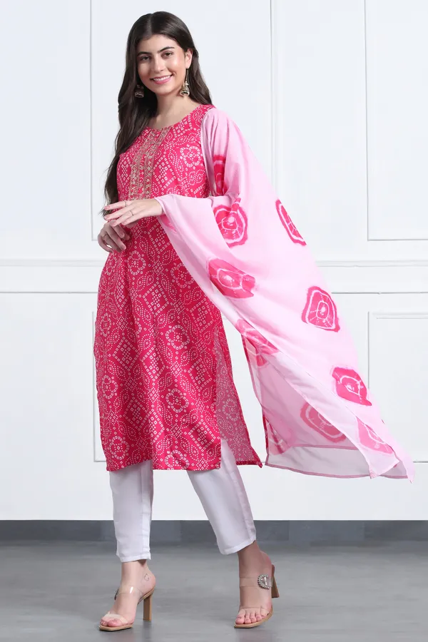 Pink_Muslin_Ankle_Length_Kurta_Pant_Suit_Set