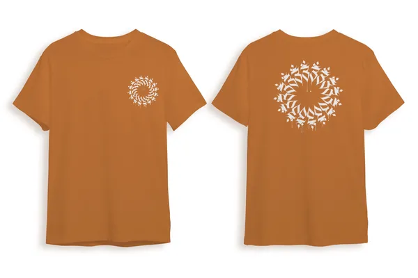 Pack_Of_1_Orange_Dripping_Om_180_GSM_Cotton_T-Shirt