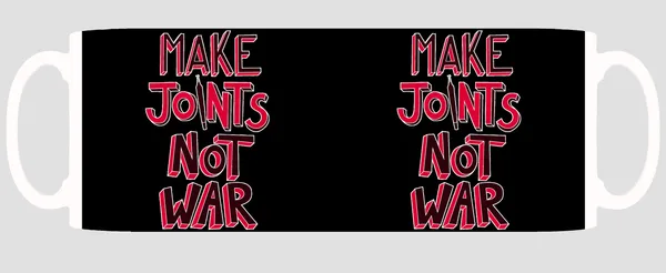 Multicolor_Make_Joint_Not_War_Black_Baground_Ceramic_Mug