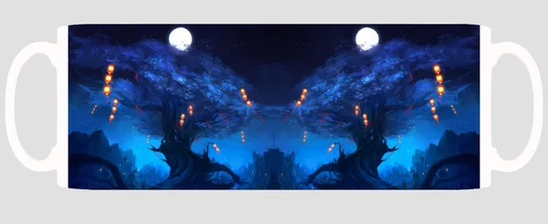 Multicolor_Lanterns_In_The_Night_Tree_Ceramic_Mug