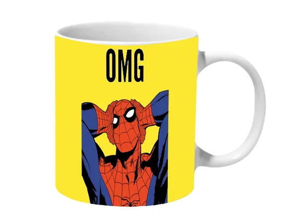 Multicolor_Oh_My_God_Spider_Man_Yellow_Baground_Ceramic_Mug