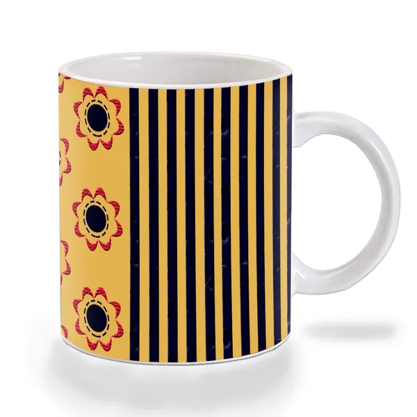 Cream_Cream_Flower_Pattern_Ceramic_Mug