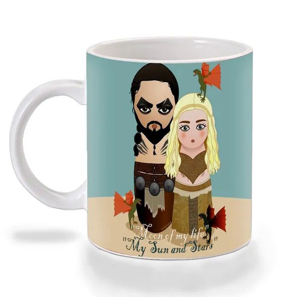 Multicolor_Game_Of_Thrones_Khal_And_Khaleesi_Doll_Art_Ceramic_Mug
