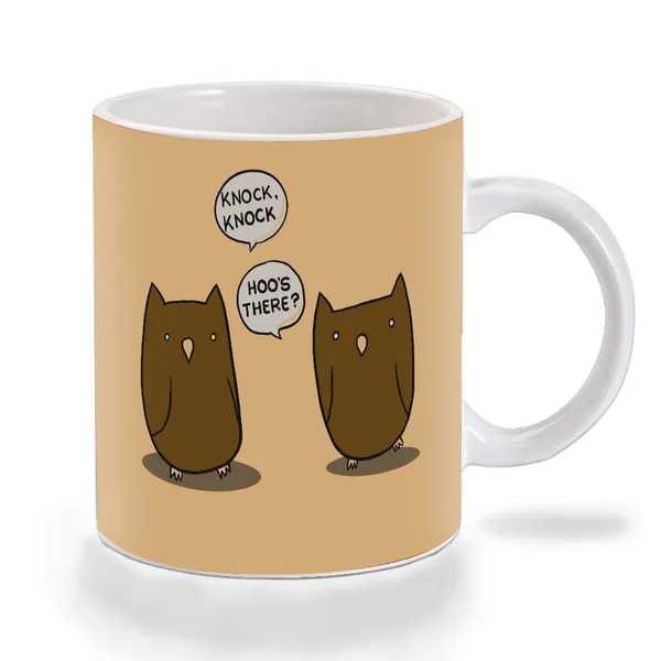 Multicolor_Knock_Knok_Hoo'S_There?_Ceramic_Mug