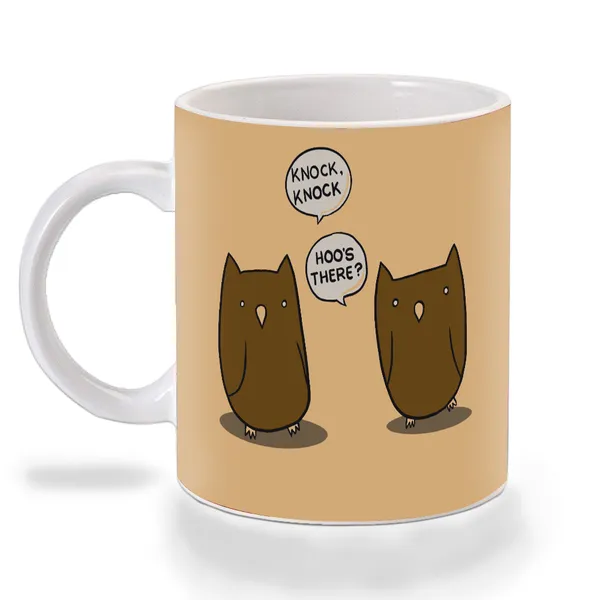 Multicolor_Knock_Knok_Hoo'S_There?_Ceramic_Mug