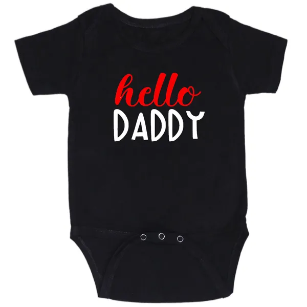 Black_Hello_Daddy_Cotton_Romper_For_6_To_12_Months