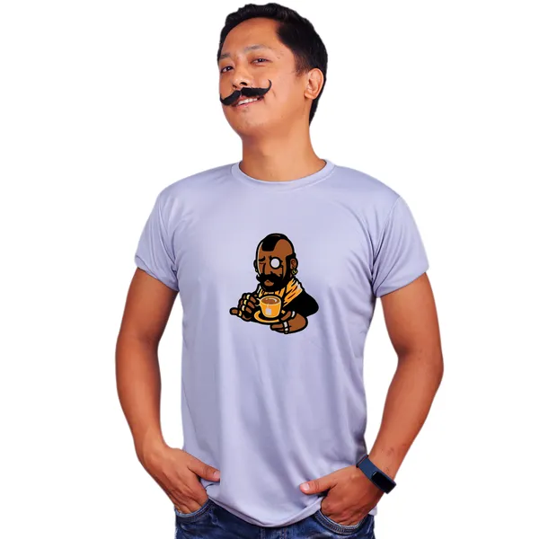Grey_Cool_Mr_T_With_Tea_160_GSM_Quick-Dri_T-Shirt_For_Men