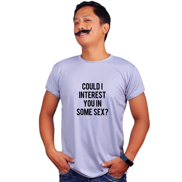 Grey_Could_I_Intrest_You_In_Some_Sex_160_GSM_Quick-Dri_T-Shirt_For_Men