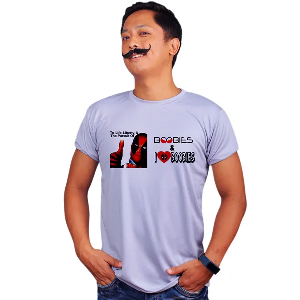 Grey_Deadpool_I_Love_Boobies_Quick-Dri_T-Shirt_For_Men