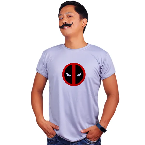 Grey_Deadpool_Logo_Quick-Dri_T-Shirt_For_Men