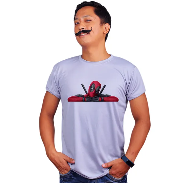 Grey_Deadpool_Puppy_Face_Quick-Dri_T-Shirt_For_Men