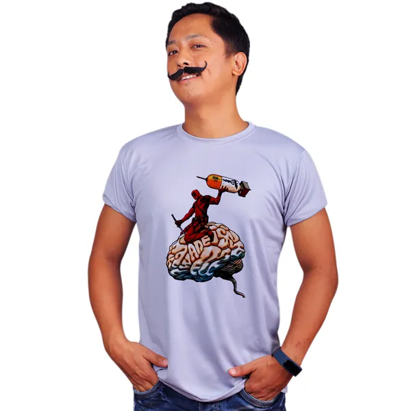 Grey_Deadpool_Wade_Wilson_Quick-Dri_T-Shirt_For_Men