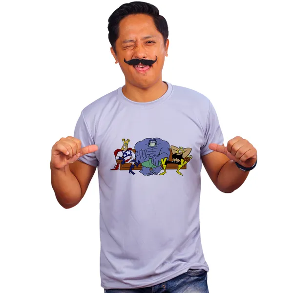 Grey_Dexter_The_Justice_Friends_Quick-Dri_T-Shirt_For_Men