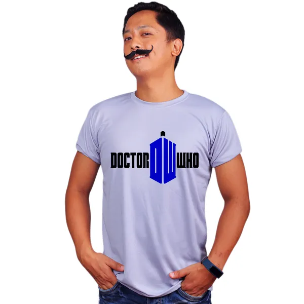 Grey_Doctor_Who_Dw_160_GSM_Quick-Dri_T-Shirt_For_Men