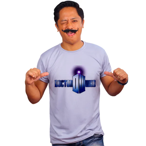 Grey_Doctor_Who_Logo_Quick-Dri_T-Shirt_For_Men
