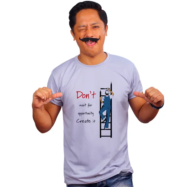 Grey_Dont_Wait_For_An_Oppertunity_Create_It_Quick-Dri_T-Shirt_For_Men