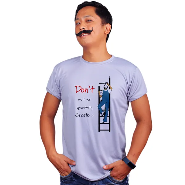 Grey_Dont_Wait_For_An_Oppertunity_Create_It_Quick-Dri_T-Shirt_For_Men