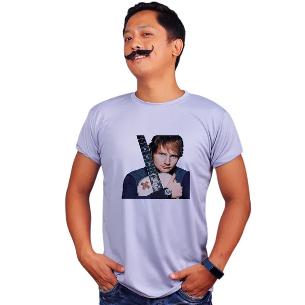 Grey_Ed_Sheeran_Guitar_Quick-Dri_T-Shirt_For_Men