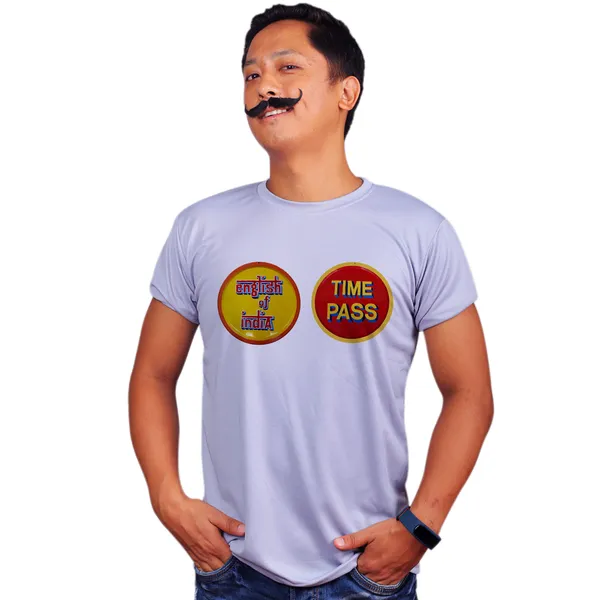 Grey_English_Of_Indiia_Time_Pass_Quick-Dri_T-Shirt_For_Men