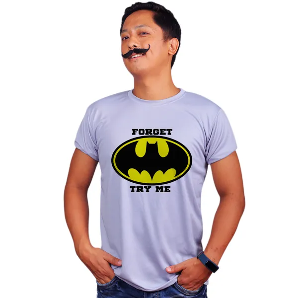 Grey_Forget_Batman_Try_Me_Quick-Dri_T-Shirt_For_Men