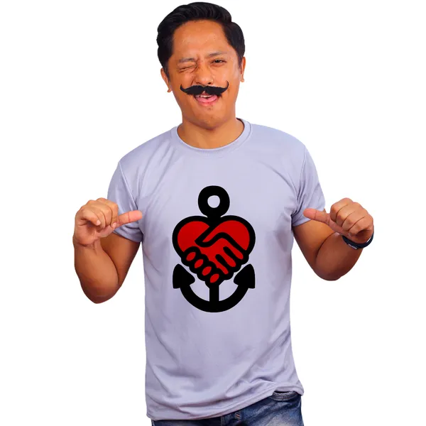 Grey_Anchor_Of_Friendship_Quick-Dri_T-Shirt_For_Men
