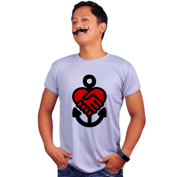Grey_Anchor_Of_Friendship_Quick-Dri_T-Shirt_For_Men