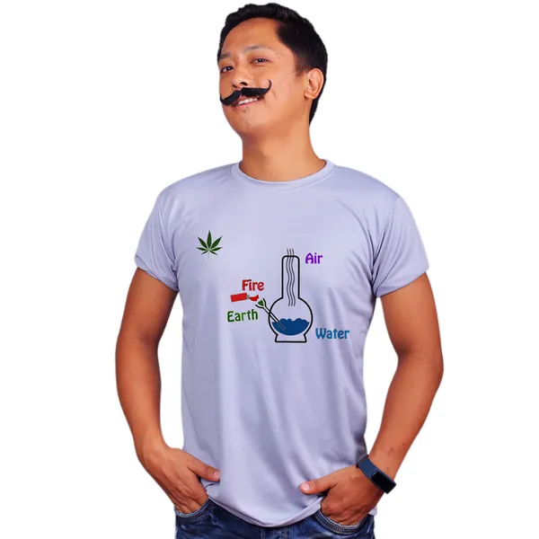 Grey_Four_Elements_That_Matters_Quick-Dri_T-Shirt_For_Men