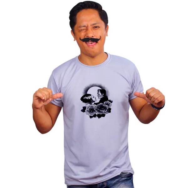 Grey_Frankenstein_Love_Style_Quick-Dri_T-Shirt_For_Men