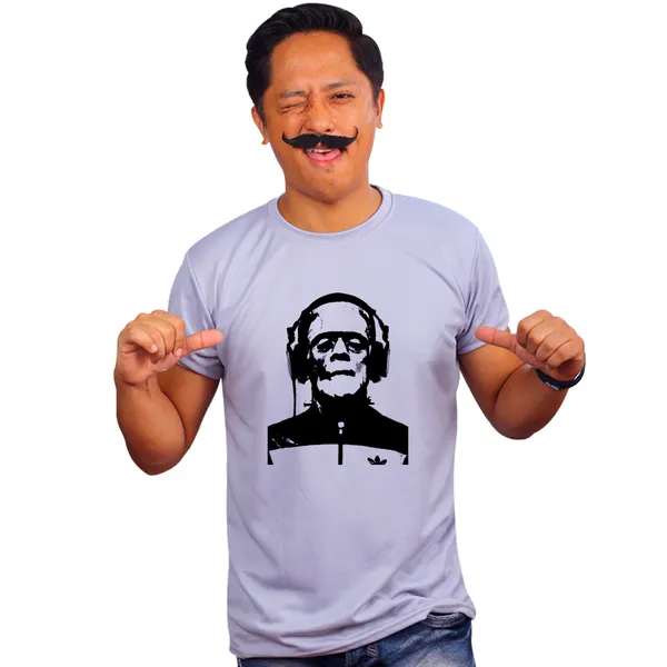 Grey_Frankie_Frankenstein_Music_Quick-Dri_T-Shirt_For_Men