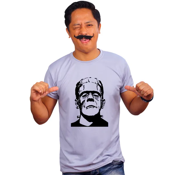 Grey_Frankie_Frankenstein_Quick-Dri_T-Shirt_For_Men