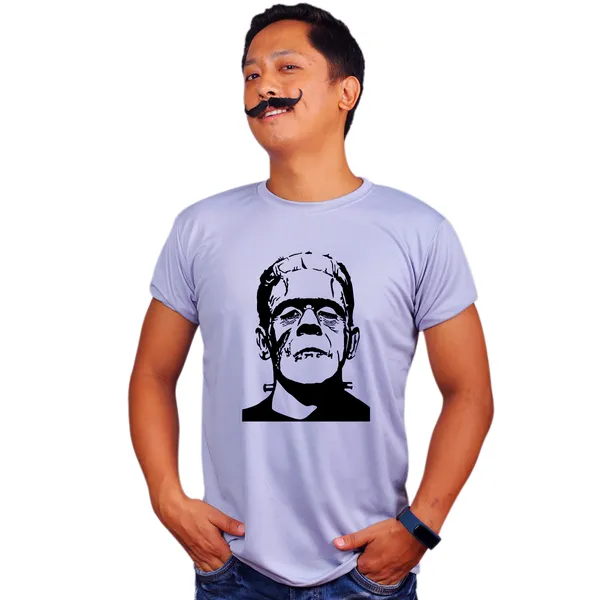 Grey_Frankie_Frankenstein_Quick-Dri_T-Shirt_For_Men