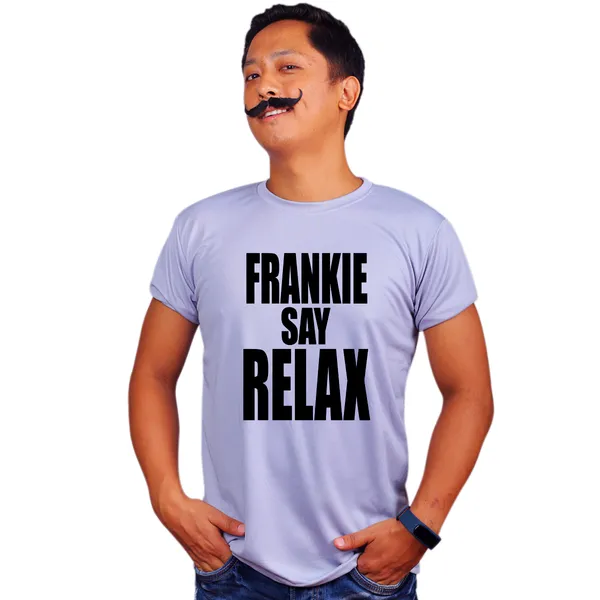 Grey_Frankie_Say_Relax_Friends_Quick-Dri_T-Shirt_For_Men