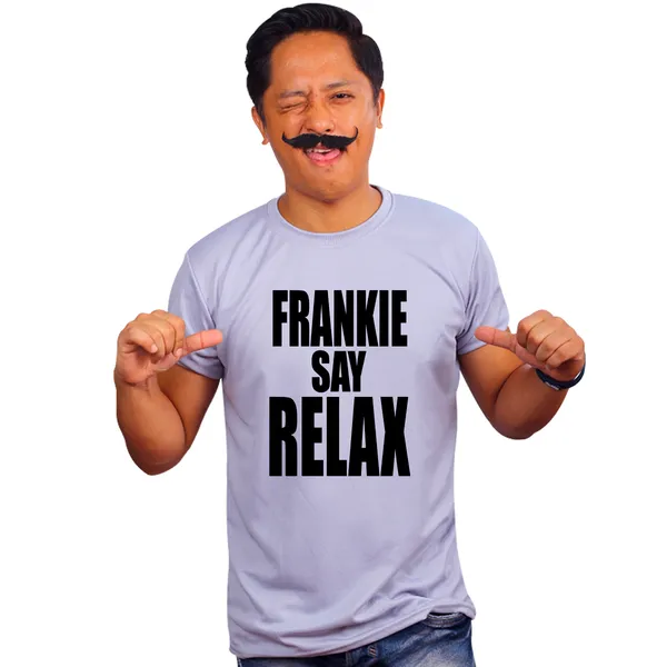Grey_Frankie_Say_Relax_Friends_Quick-Dri_T-Shirt_For_Men