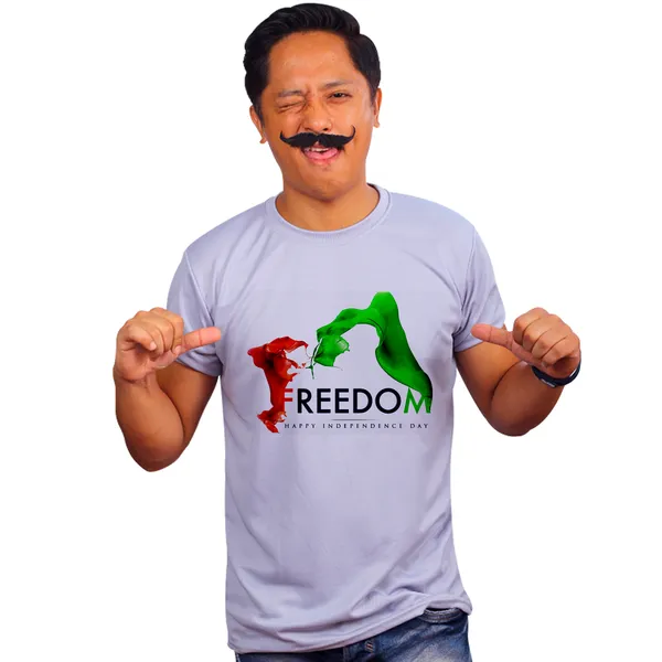 Grey_Freedom_Happy_Independence_Day_Quick-Dri_T-Shirt_For_Men