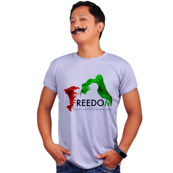 Grey_Freedom_Happy_Independence_Day_Quick-Dri_T-Shirt_For_Men