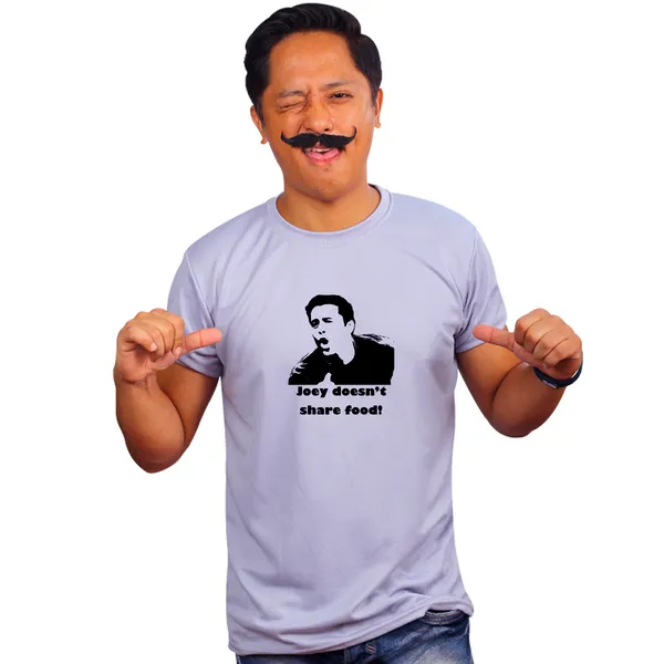 Grey_Friends_,_Joye_Dosent_Share_Food_Black_And_Quick-Dri_T-Shirt_For_Men
