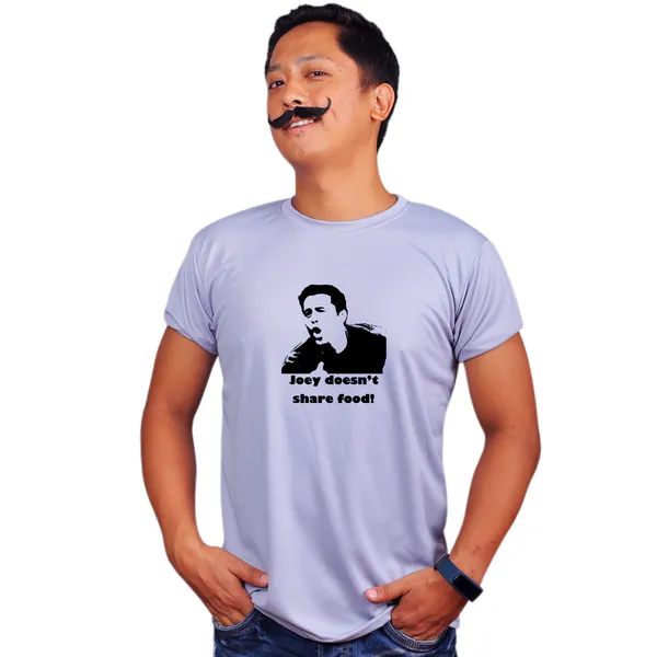 Grey_Friends_,_Joye_Dosent_Share_Food_Black_And_Quick-Dri_T-Shirt_For_Men
