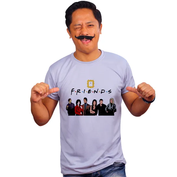 Grey_Friends_At_The_Door_Quick-Dri_T-Shirt_For_Men
