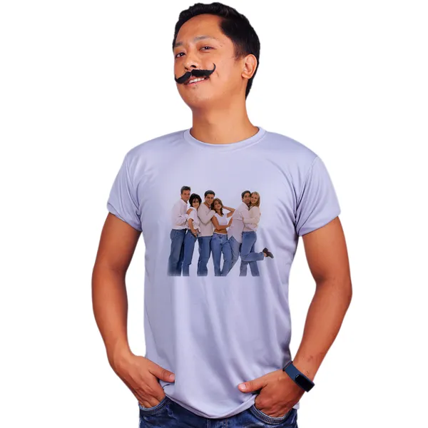 Grey_Friends_Classic_And_Blue_Quick-Dri_T-Shirt_For_Men
