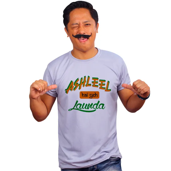 Grey_Ashleel_Hai_Yeh_Launda_Quick-Dri_T-Shirt_For_Men