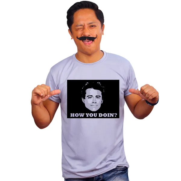 Grey_Friends_Joye_How_You_Doin_Black_And_Quick-Dri_T-Shirt_For_Men