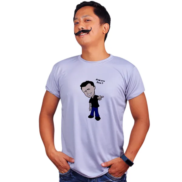 Grey_Friends_Joye_How_You_Doin_Clipart_160_GSM_Quick-Dri_T-Shirt_For_Men